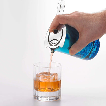 Barfly Mixing Glass 500 Ml Blue - Stainless Steel Interior With Integrated Pouring Spout And Weighted Base - hospitality