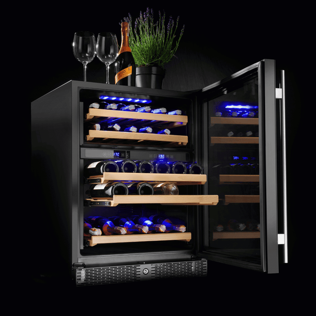 Barmatic Aurora Wine Cooler - Dual Zone Temperature Control 5 To 22 C Glass Door 133 L Capacity - hospitality