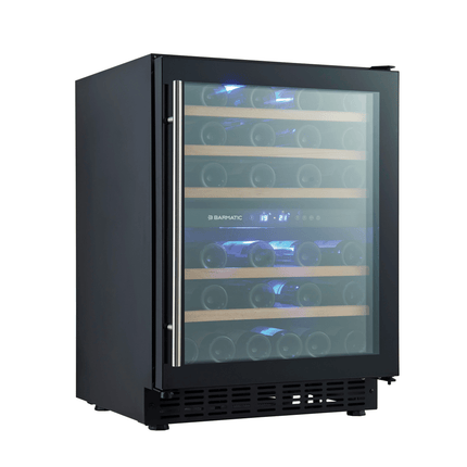 Barmatic Aurora Wine Cooler - Dual Zone Temperature Control 5 To 22 C Glass Door 133 L Capacity - hospitality