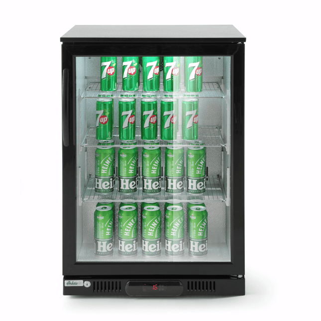 Barmatic Candour single door undercounter bar cooler, black , 97l - hospitality