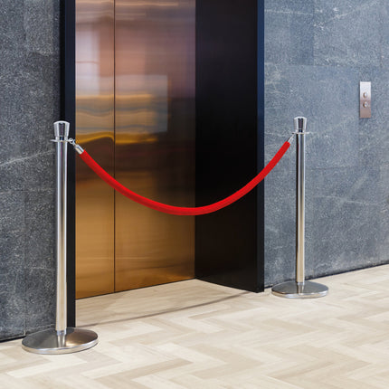 Four piece barrier poles with base with 5 ropes Custom Wood Designs barriersystmcustomwooddesignshospitality_fbb2f5eb-adc4-44ad-877d-0d6cc81f1600