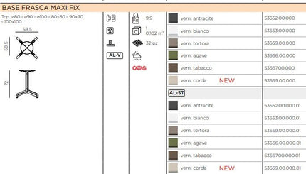Base Frasca Maxi Fix Table Base - hospitality