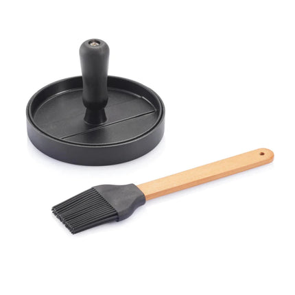 BBQ set with hamburger press and brush - hospitality