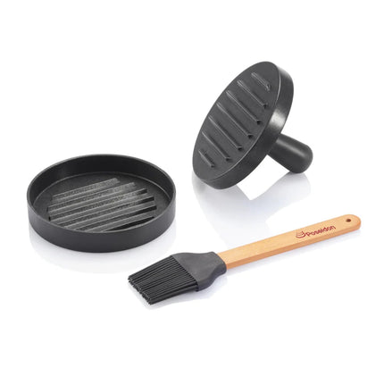 BBQ set with hamburger press and brush - hospitality