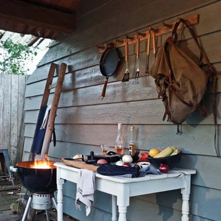 BBQ set with hamburger press and brush - hospitality