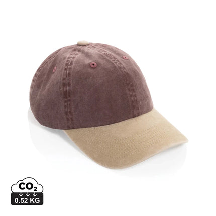 BEAU AWARE™ Washed 6 panel 270gsm cotton twill two tone cap - hospitality