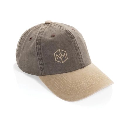 BEAU AWARE™ Washed 6 panel 270gsm cotton twill two tone cap - hospitality