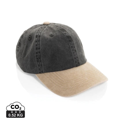 BEAU AWARE™ Washed 6 panel 270gsm cotton twill two tone cap - hospitality