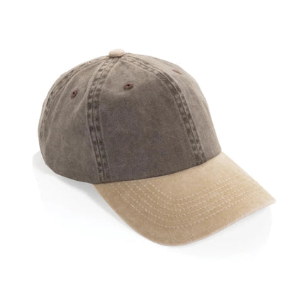 BEAU AWARE™ Washed 6 panel 270gsm cotton twill two tone cap - hospitality