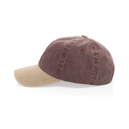 BEAU AWARE™ Washed 6 panel 270gsm cotton twill two tone cap - hospitality
