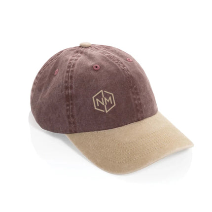 BEAU AWARE™ Washed 6 panel 270gsm cotton twill two tone cap - hospitality