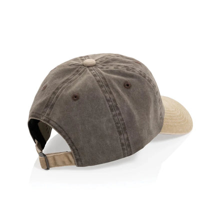 BEAU AWARE™ Washed 6 panel 270gsm cotton twill two tone cap - hospitality