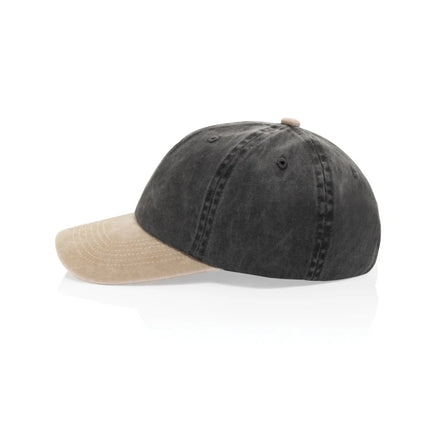 BEAU AWARE™ Washed 6 panel 270gsm cotton twill two tone cap - hospitality