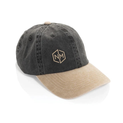 BEAU AWARE™ Washed 6 panel 270gsm cotton twill two tone cap - hospitality