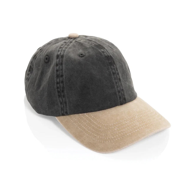 BEAU AWARE™ Washed 6 panel 270gsm cotton twill two tone cap - hospitality