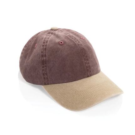 BEAU AWARE™ Washed 6 panel 270gsm cotton twill two tone cap - hospitality