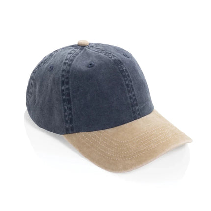 BEAU AWARE™ Washed 6 panel 270gsm cotton twill two tone cap - hospitality
