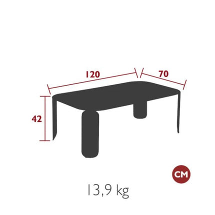 Bebop Low Table 120 X 70 CM - H.42 CM - hospitality