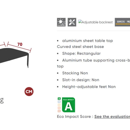 Bebop Low Table 120 X 70 CM - H.42 CM - hospitality