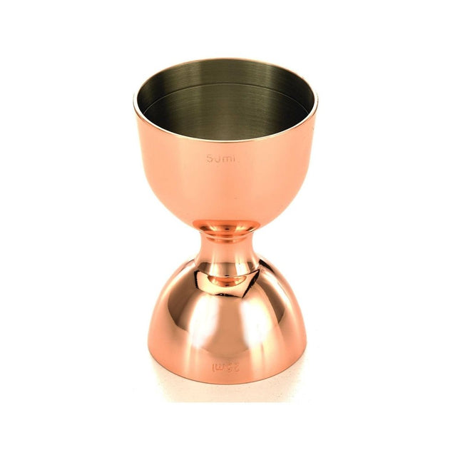 Bell jigger with straight rim, copper, 25/50ml - hospitality