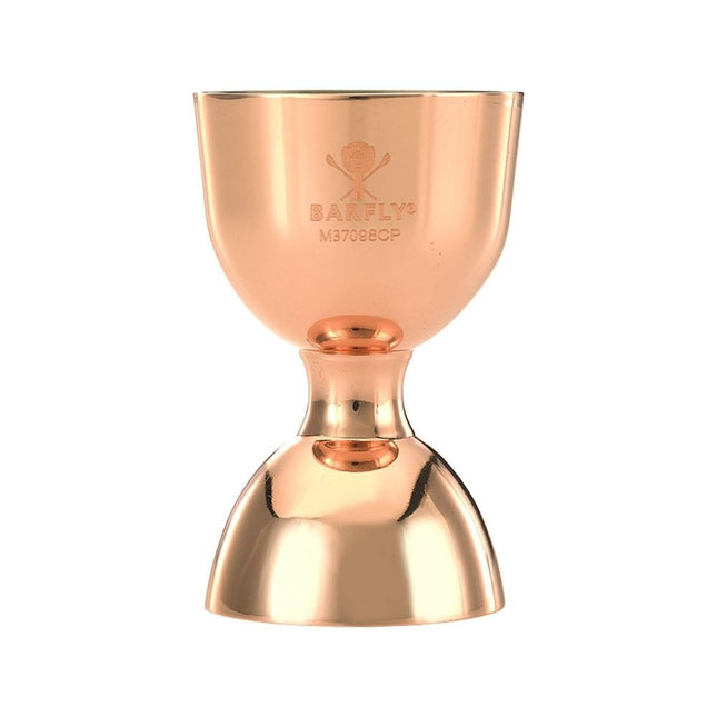 Bell jigger with straight rim, copper, 25/50ml - hospitality