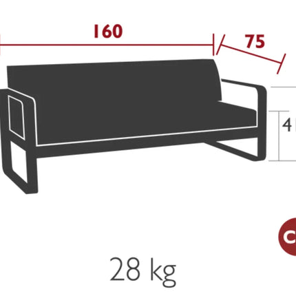 Bellevie 2-Seater Sofa - Custom Wood DesignsFermob Bellevie 2-seater outdoor sofa with sleek design