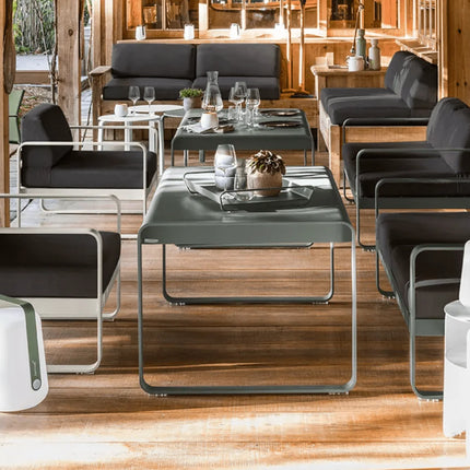  featuring a metal frame and comfortable cushioned seat for stylish indoor or outdoor use