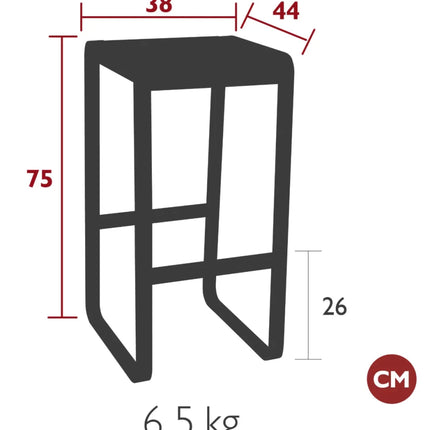 Bellevie Bar Stool High - hospitality