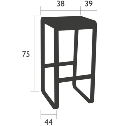 Bellevie Bar Stool High - hospitality