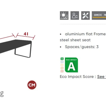 Bellevie Bench - hospitality
