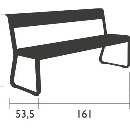 Bellevie Bench with Backrest - hospitality