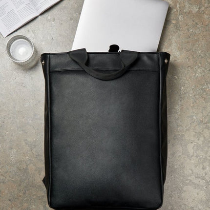 Bermon RCS Collection Recycled PU Backpack With Padded Laptop Compartment And Luxe Craftsmanship - hospitality