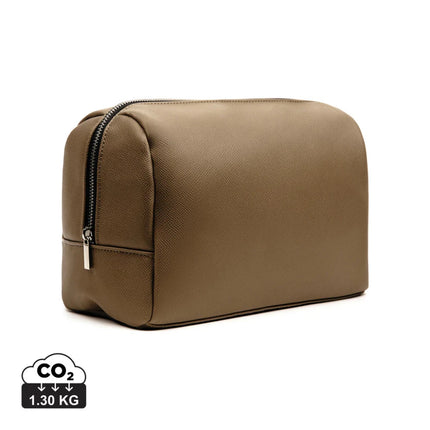 Bermon RCS Recycled PU Toiletry Bag From The Heritage Collection With Hand Finished Zipper - hospitality