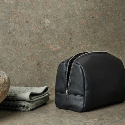 Bermon RCS Recycled PU Toiletry Bag From The Heritage Collection With Hand Finished Zipper - hospitality