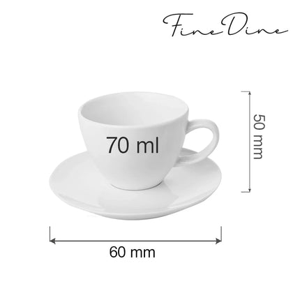 Bianco elegant cup with saucer, 70ml - hospitality