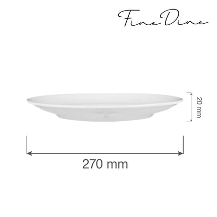 Bianco rimless plate, 270mm - hospitality