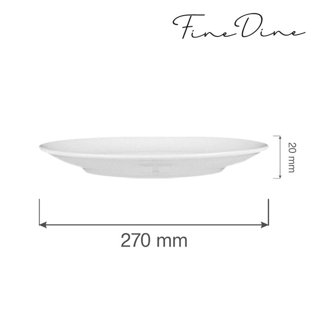 Bianco rimless plate, 270mm - hospitality