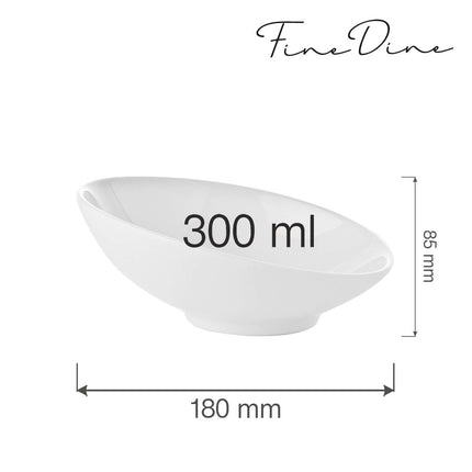 Bianco slanted bowl, 180mm - hospitality