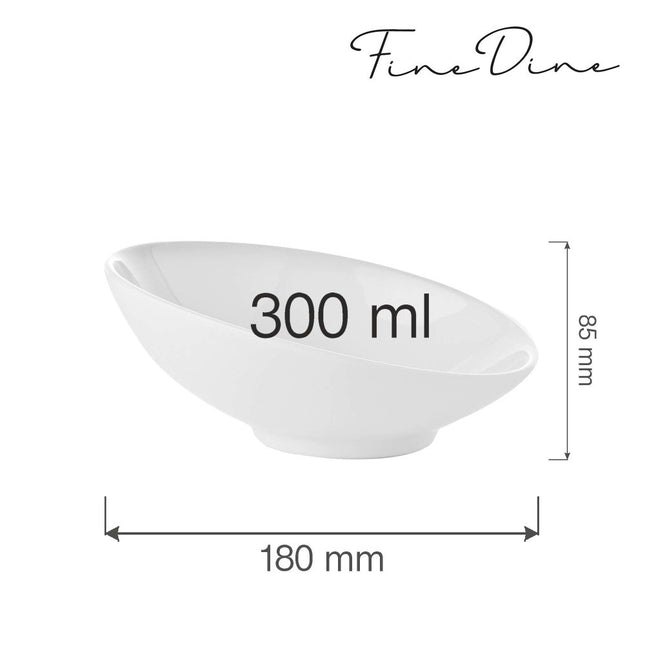 Bianco slanted bowl, 180mm - hospitality
