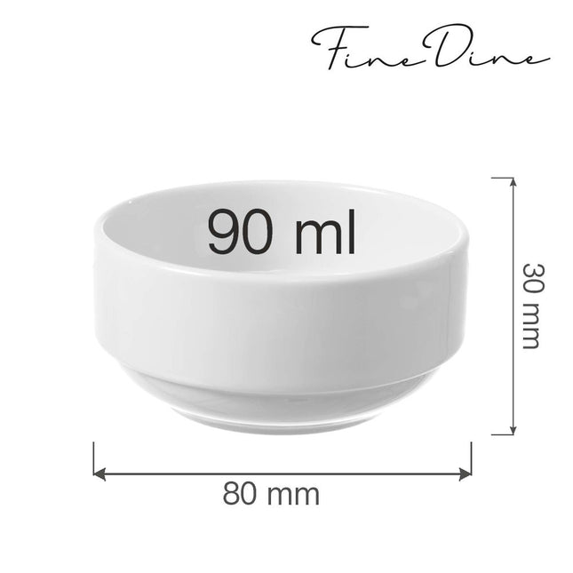 Bianco stackable bowl, 80mm - hospitality