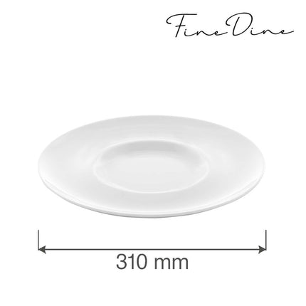 Bianco wide rim flat plate, 310mm - hospitality