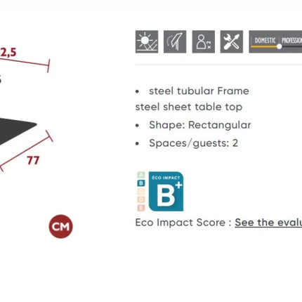 Bistro Balcony Table Foldable - hospitality