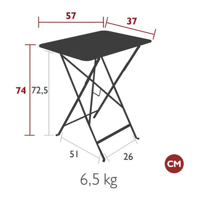 Bistro Folding Table 57 x 37 cm - hospitality