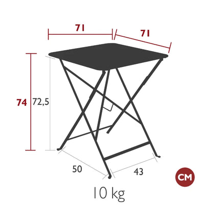 Bistro Table 71x71cm - Custom Wood DesignsFermob foldable bistro table