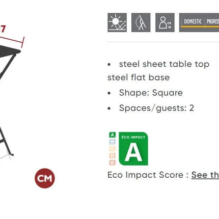  ideal for restaurant and hospitality settings.Foldable Table Ferob Outdoor7929.0Cedar Green