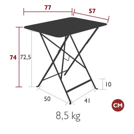 Bistro Table 77 x 57 cm Foldable - hospitality