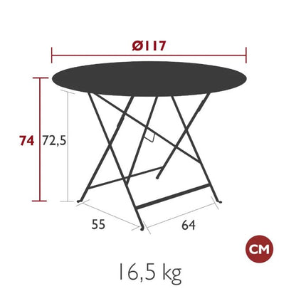 Bistro Table Ø117cm six seater - hospitality