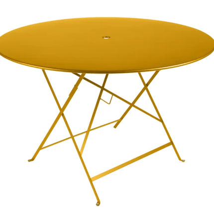  outdoor use with parasol hole for patio dining.Round Table Fermob7913.0Willow Green