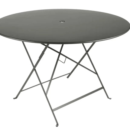 Bistro Table Ø117cm six seater - Custom Wood DesignsFermob Bistro round outdoor table in ice mint green with a central parasol hole