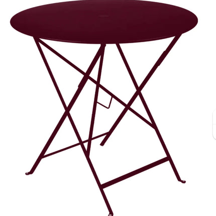 Bistro Table Ø77cm Round Folding Table - Custom Wood DesignsVibrant Maya Blue Fermob round Bistro Table Ø77cm